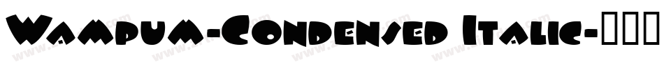 Wampum-Condensed Italic字体转换
